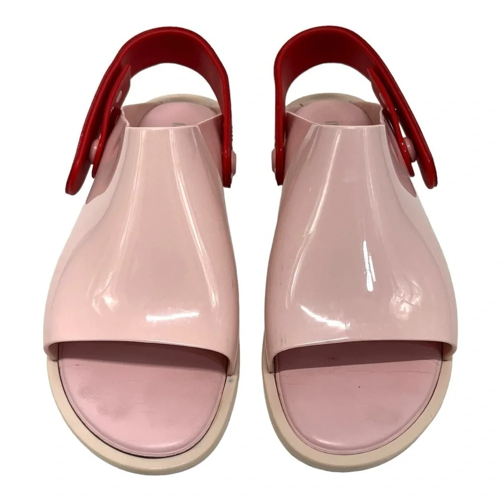 Melissa Twist Pink Jelly Slingback Scented PVC Casual Flat Sandals Women 8 - Picture 5 of 14